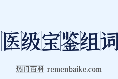 医级宝鉴组词是什么意思的图片